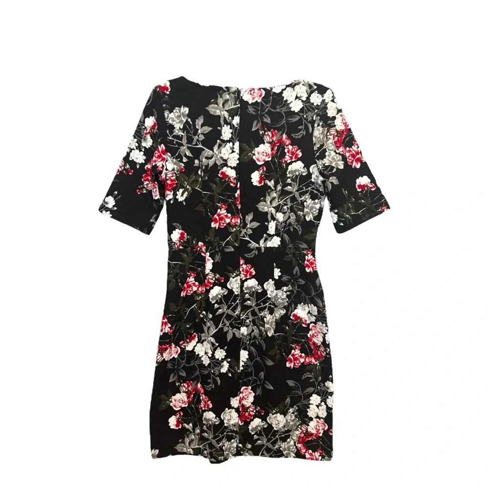 Banana Republic Women’s Floral Print 3/4 Sleeve Pleat Waist Sheath Dress, Size 4 - Picture 6 of 13